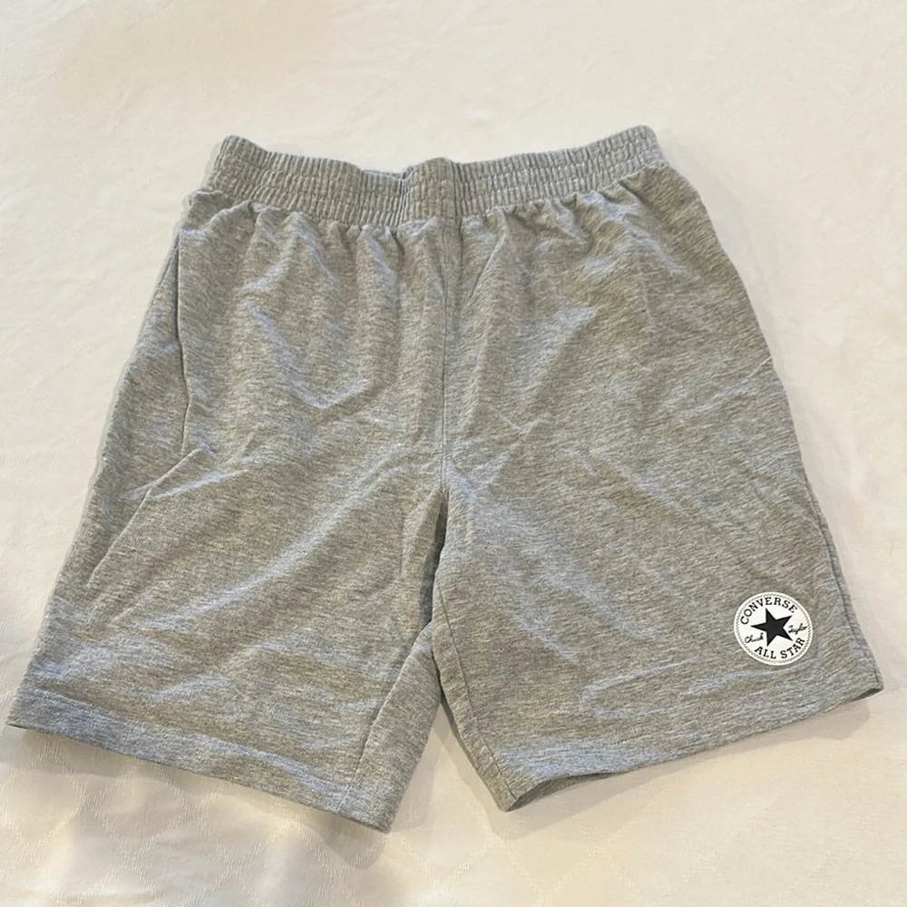Converse boys Gray pull on cotton blend Shorts large worn once EUC